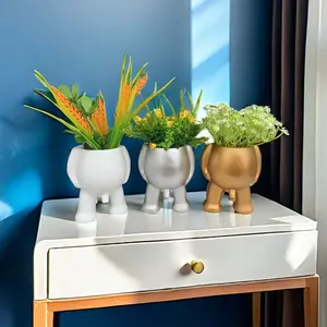 European Style Creative Resin Flower Pot, Desktop Decorative Planter, Modern Plant Pot, Home Decoration, Garden Ornament, Balcony Window Shelf TV Cabinet