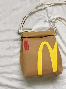 McDonald's  Large Capacity Crossbody Bag, Fashion Simple Shoulder Bag, Women's Casual Handbag & Purse，Messenger Bags Shoulder Bag for Women Large Capacity Casual Canvas Paper Crossbody Schoolbag