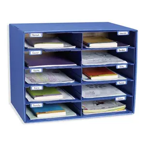 Pacon Corporation  Mail Box - 10 Mail Slots Blue