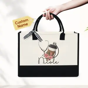 Personalized Nurse Tote Bag - Medical Assistant Bag, RN Tote, Nurse Gift, School Nurse Gift, Nurse Valentine Gift for Women, RSN Gifts MLN2172LTH