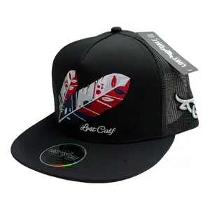 Lost Calf Patriotic Feather Mesh Cap – Black LC1009