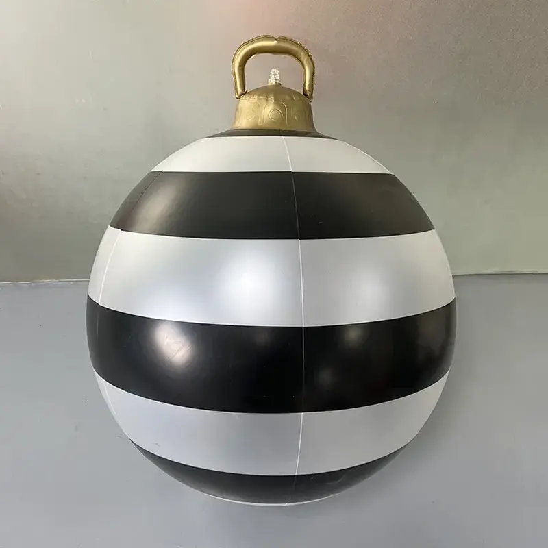60Cm Outdoor Christmas Inflatable Decorated Ball PVC Giant Big Large Balls Xmas Tree Decorations Toy Ball without Light Ornament Does not apply
