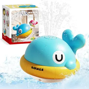 Whale bath toy sprinklers, children's luminous bath toys, baby bathtub toys, 6-12 months baby bath toys, 6-18 months baby rechargeable bath toys, 1-3 2-4 years old children.