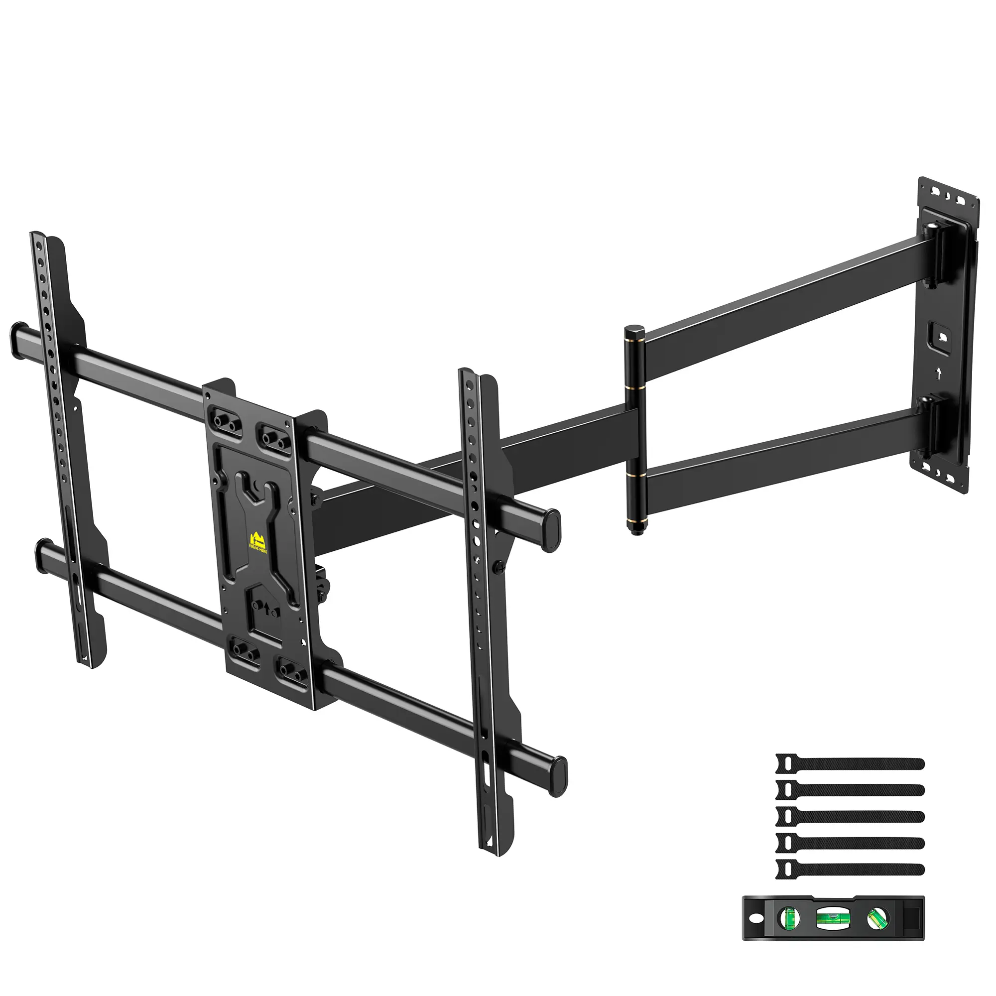 FORGINGMOUNT Metal Adjustable Corner TV Wall Mount, Long Arm Bracket for 32"-75" TVs, 33in Extension, Retractable, Swivel & Tilt, VESA 600x400mm, Space-Saving, 110lbs Max Load, Assembly Required, Suitable for Living Room, Bedroom