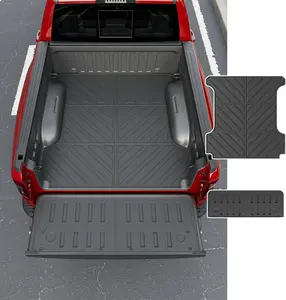 [Fits 19-26 RAM 1500] 5.7FT Truck Mat Compatible with 2019-2026 Dodge Ram 1500 Cargo Mat Tailgate Liner TPE Replacement for 2019-2026 Dodge Ram 1500 Accessories (Truck Bed Mat+Tailgate Mat)