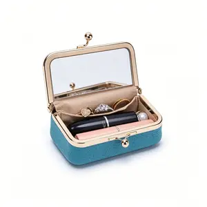 New Compact Portable Multi-Function Jewelry Box, Small Wallet for Rings, Necklaces, Earphones, Ideal for Storing Accessories
