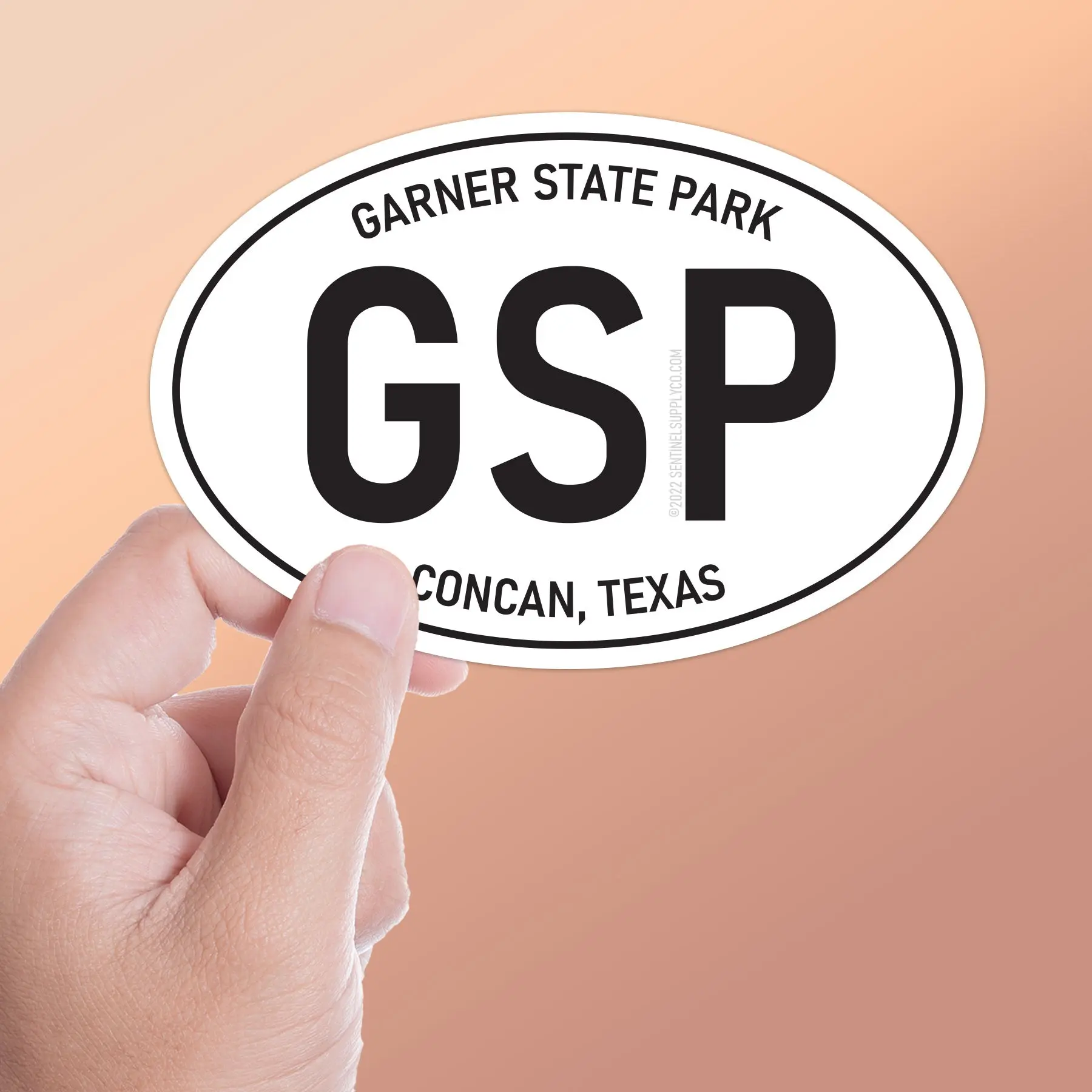 Garner State Park Texas White Oval Sticker