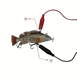 25g USB Rechargeable Electric Multi-Jointed Fishing Lure with LED Light & Wobbler Swimbait - Robotic Hard Bait for Bass, Crappie, Catfish - Durable ABS Material, IPX6 Protection ,Father'S Day Gifts, Bass Fishing Lure， jigging reel