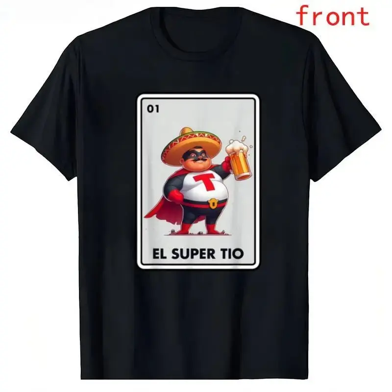 Tio El Tio Bingo Card T-Shirt – Mexican Uncle 100% Cotton Drinking Lover Tee