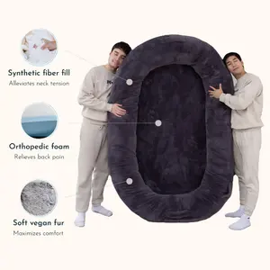 X-Large Plufl World's First HUMAN DOG BED - Premium Adult Sized Bed for Relaxation - As Seen on Shark Tank