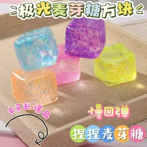 Square Squishy Stress Relief Cube| Soft Fidget Sensory Toy for Anxiety Relief| Squeeze & Shape Deformation Stress Ball| Fun Desk Toy for Kids & Adults