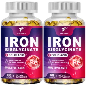 Iron 125mg - Energy Supplement, Support Red Blood Cell Production - 2 Bottles