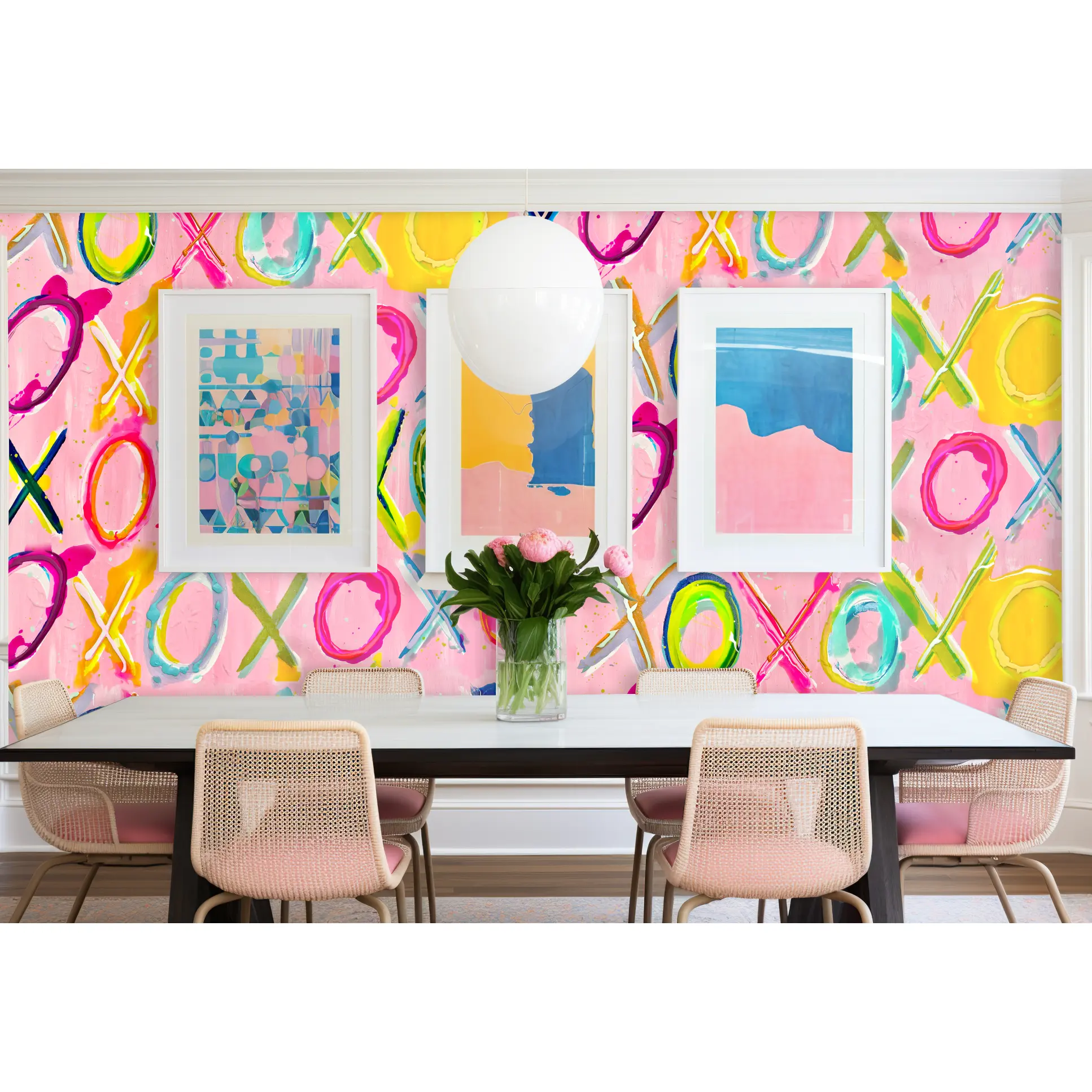 "XOXO" Wallpaper | Oversized Wall Mural Design By Vivian Ferne