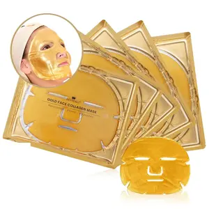 24K Gold Face Mask (5 Pack) - Hydrating & Nourishing Sheet with Collagen and Natural Extracts for Radiant, Moisturised Skin