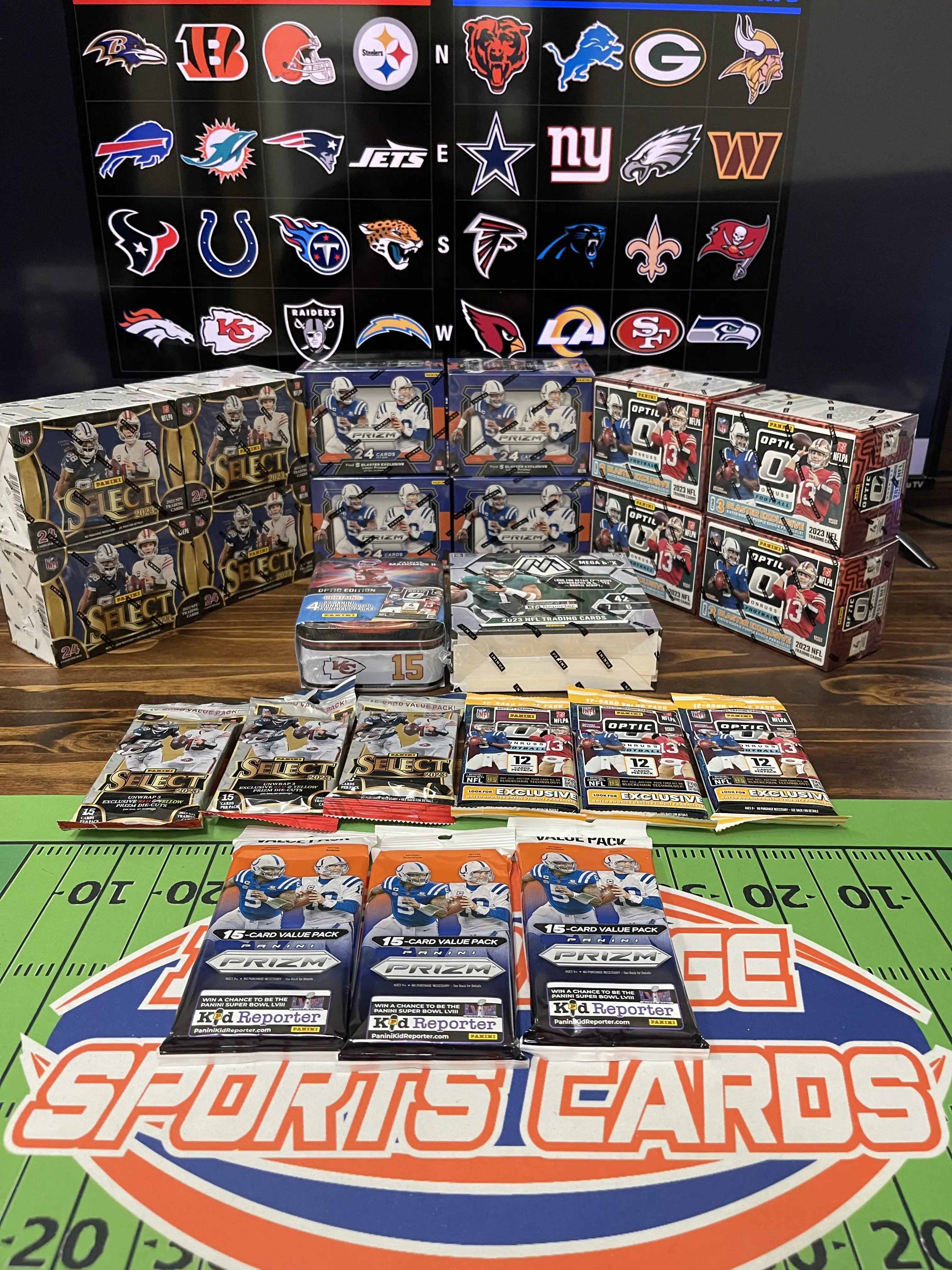 Panini NFL Sports Card Break PYT #165 A 2023 (23) total sports and sports card items for break!! Check Description For Layout! "PLEASE READ THE DESCRI