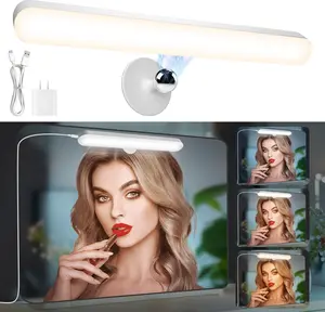 Upgraded Ultra Bright Mirror Lights, Dimmable Plug in Vanity Light, Attachable LED Makeup Light, Stick on Light Bar, Renter Friendly Lighting for Vanity Desk Decor Bathroom Wall Accessories