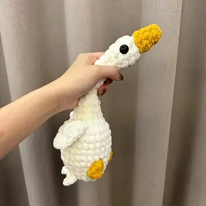 Handmade crochet doll long-necked duck finished statue small gift, art craft decorative gift, exquisite home decoration