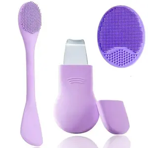 Facial Skincare Tool Set, Facial Beauty Instrument, Silicone Exfoliating Brush, Deep Cleansing Face Scraper, Blackhead Remover, Pore Cleaning Tools for Men and Women