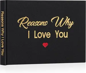 What I Love about You Fabric Book, Fill-in-the-Blank Love Journal Book for Couples Husband Wife Him Her Birthday Christmas Gifts Stocking Stuffer