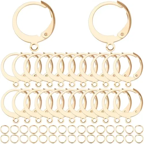 80pcs 18k Gold Plated Leverbacks & 100pc
