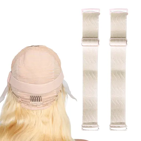 1pcs Adjustable Elastic Band for Wigs Removable Wig Band Nonslip Wig Strap White Elastic Bands for Glueless Wig Making Wig Cap Accessories Securing Beginners