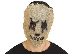 Voodoo Doll Mask Halloween Costume Prop Cosplay Horror Latex Mask Creepy