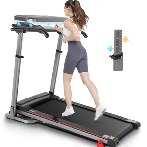 3-in-1 Foldable Treadmill with Desk, Adjustable Height, 300lb Capacity, Incline Feature, Powerful Home Walking & Running Machine