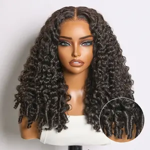 【Live】180% Density Burmese Curly Finger Coil Ends Glueless 5x5 Closure HD Lace Wig Pre-Cut Lace