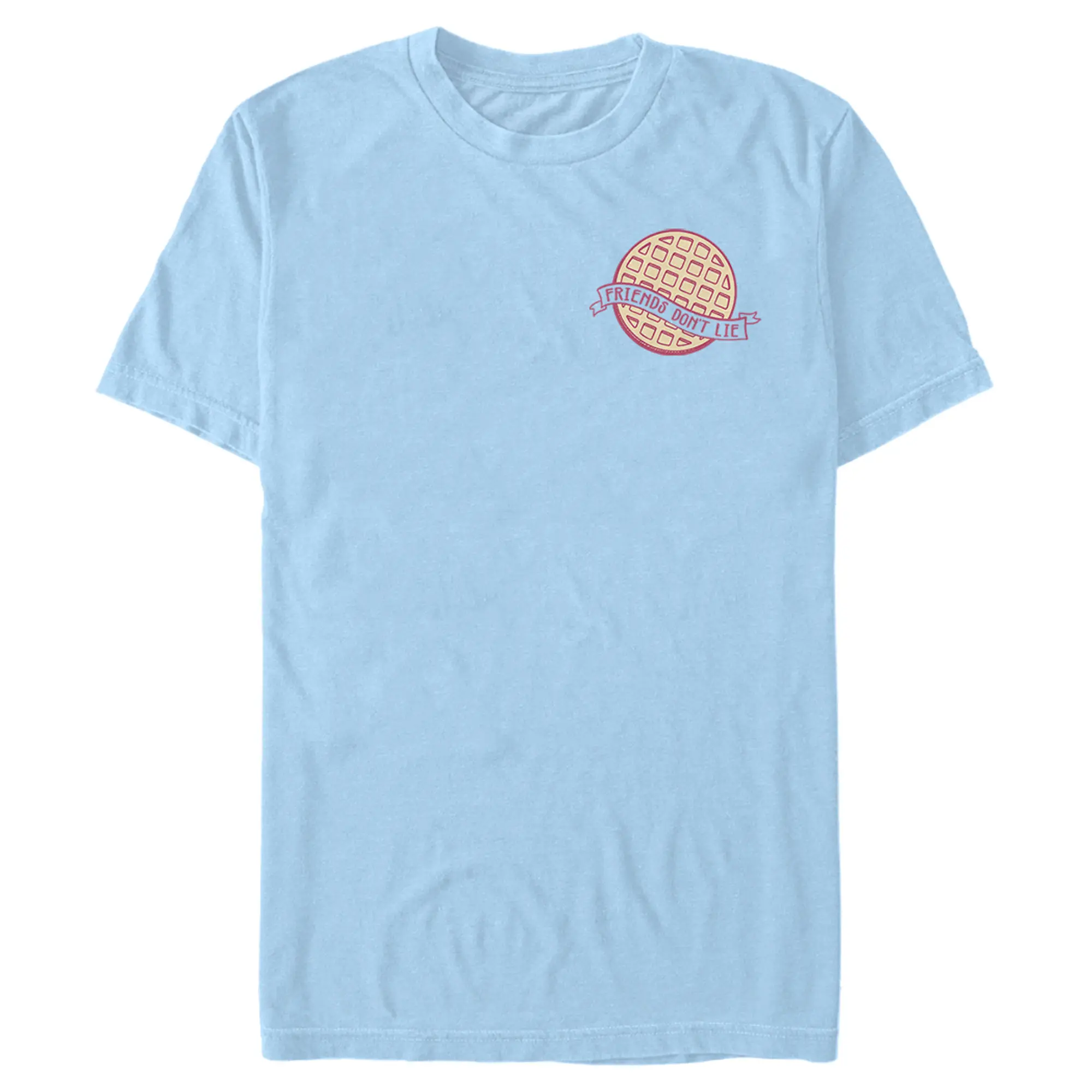 Men's Stranger Things Friends Don't Lie Waffle Badge T-Shirt