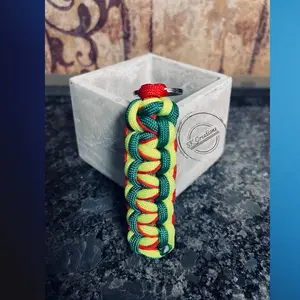 Durable Stitched Paracord Keychain for Fashionable and Practical Key Organization