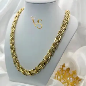 Valdes Luxury #142 – 14K Laminated Statement Chain Necklace for Everyday Wear