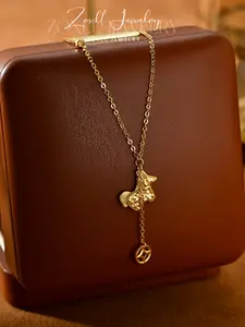 Coin Pendant Necklace, Zodiac Horse Charm, Lucky Money Chain, Fashion Jewelry for Women, Perfect Gift Idea