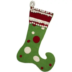 Jester Hand Felted Wool Christmas Stocking