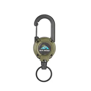 Retractable Sports Carabiner - Portable Backpack Clip, Water Bottle Holder, Belt Keyring, and Retractable Reel