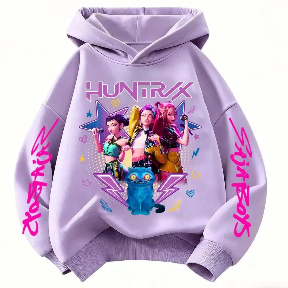 Cute Cartoon Huntrx Mira Rumi Zoey Kids HoTeen Girlsodie Hip Hop Long Sleeve Sweatshirt For