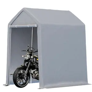 Garvee 6×8 ft Outdoor Storage Sheds, Portable Storage Shelter Carport with Roll up Zipper Doors, Waterproof Outside Utility Shed Garage Tent for Motorcycle, Bicycles and Camping Tools
