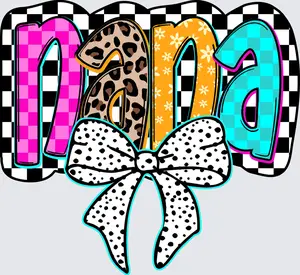Nana Colorful Checkered Dalmatian Dots