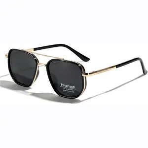 Back To School Polarized Sunglasses for Travel Use, Fashion Summer 2025 Geometric Frame Double Beam Sun Protection Glasses Trends, Travel Accessories
