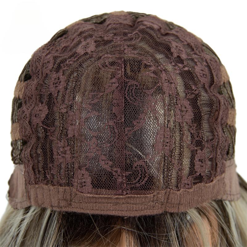 Amazon's best-selling wig, full head hairstyle, wavy curls, heat-resistant fiber, high-temperature silk wig for women