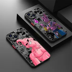 Dargon Ball Beerus Majin Buu Back Phone Cover Case for iPhone 17 Air 16 15 14 13 12 11 Pro Max Plus