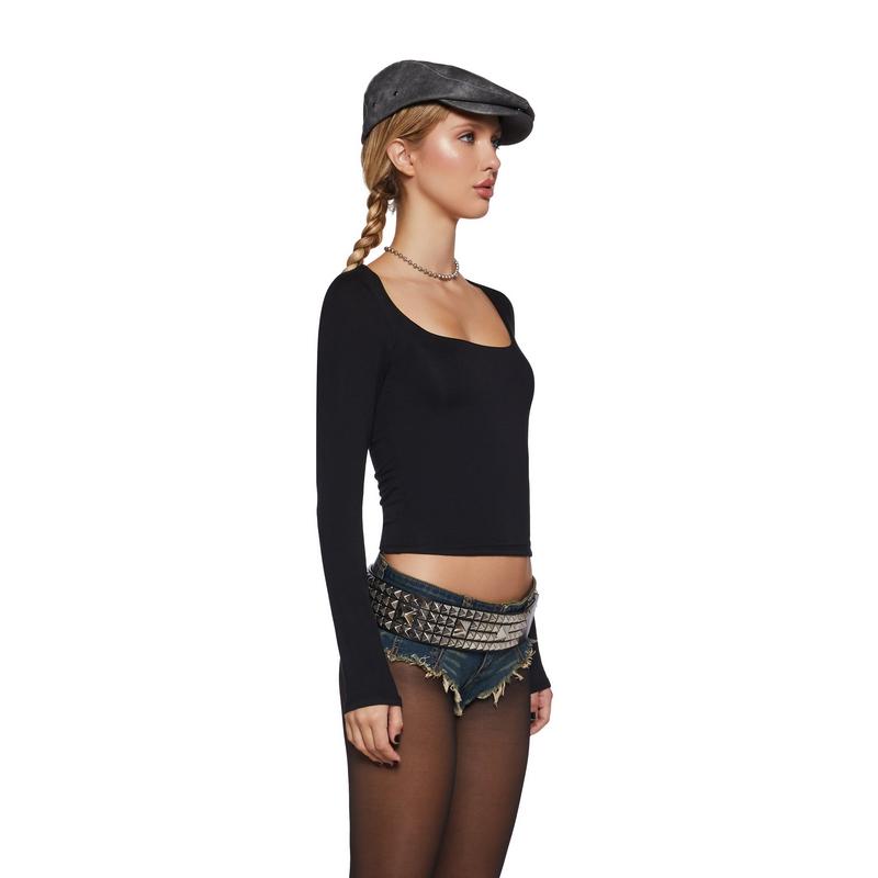 Singled Out Long Sleeve Tee - Black