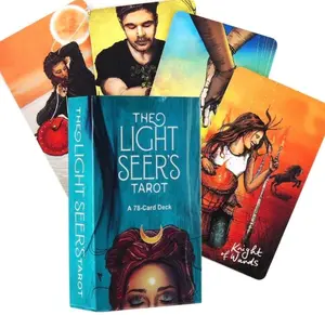 The Light Seer's Tarot Deck - 78-Card Mini Size Tarot Card Set for Divination & Self-Reflection Made in China Compact Portable Design
