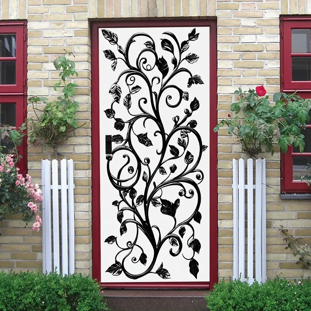 2pcs European Vintage Vine Wall Stickers Self Adhesive Removable Plant Pattern Decals for Living Room BedroomWall Decor Home Art Mural Decoration Stickers