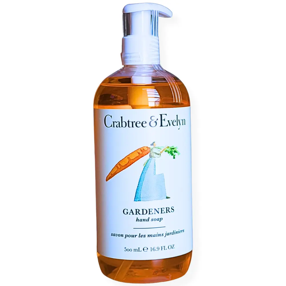 Crabtree & Evelyn Gardeners Hand Soap 16.9 fl oz, Herbal Nourishing Liquid Hand Wash for Dry, Hardworking Hands, Deep Cleansing
