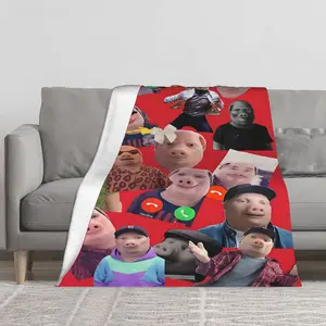 This JohnPork design flannel throw blanket, a comfortable and soft thermal blanket, is suitable for sofas, beds, travel, camping, office chairs, and is suitable for all seasons, print patterns, and Halloween gifts.