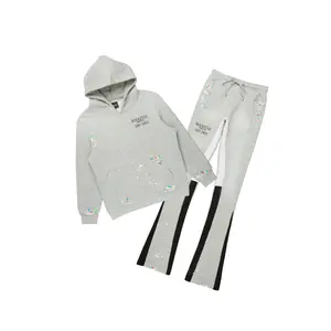 Rockstar Art Dist. Heather Grey Hoodie/Stacked Flare Set