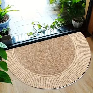 Durable Half Round Entrance Mat, Non-Slip Bathroom Rug, Easy Clean Home Door Mats, Perfect for Entryways & Bathrooms