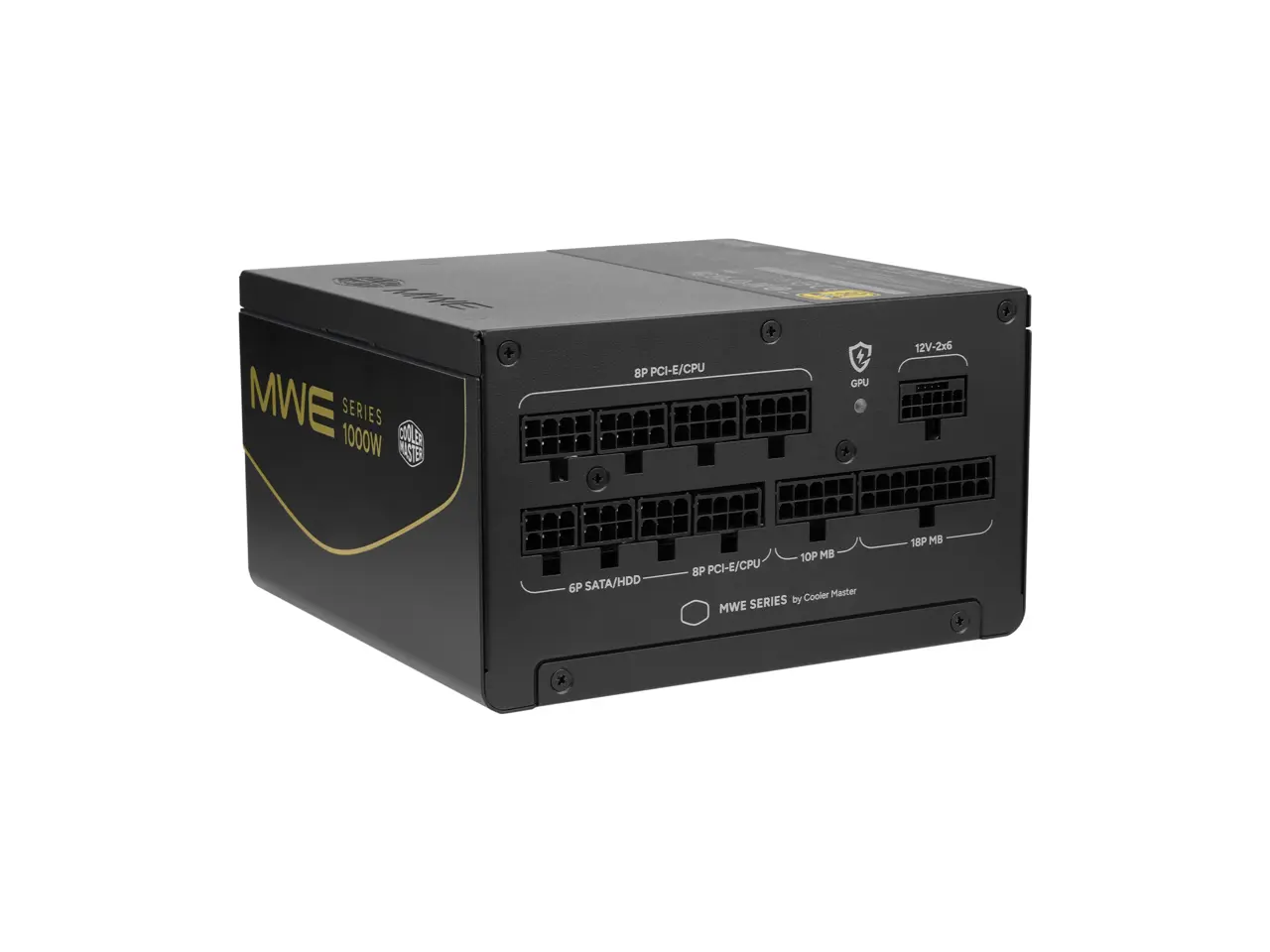 Cooler Master MWE V4 1000W Power Supply, GPU Shield™ Intelligent Management, Native dual color 12V-2x6 GPU Cable, Wave Heatsink Design, Noise Reduction, 80+ Gold, Fully Modular 10 Year Warranty