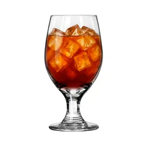 Libbey 14 Oz Perception Banquet Goblet Glasses, Elegant Iced Tea Stemware Glasses, Versatile Goblets Glassware Set of 12 for Cocktails, Wines and More