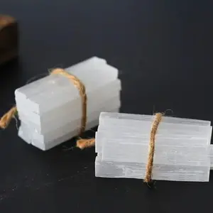 Natural Selenite Crystal Sticks - 10pcs Gypsum White Quartz Wands energy balancing